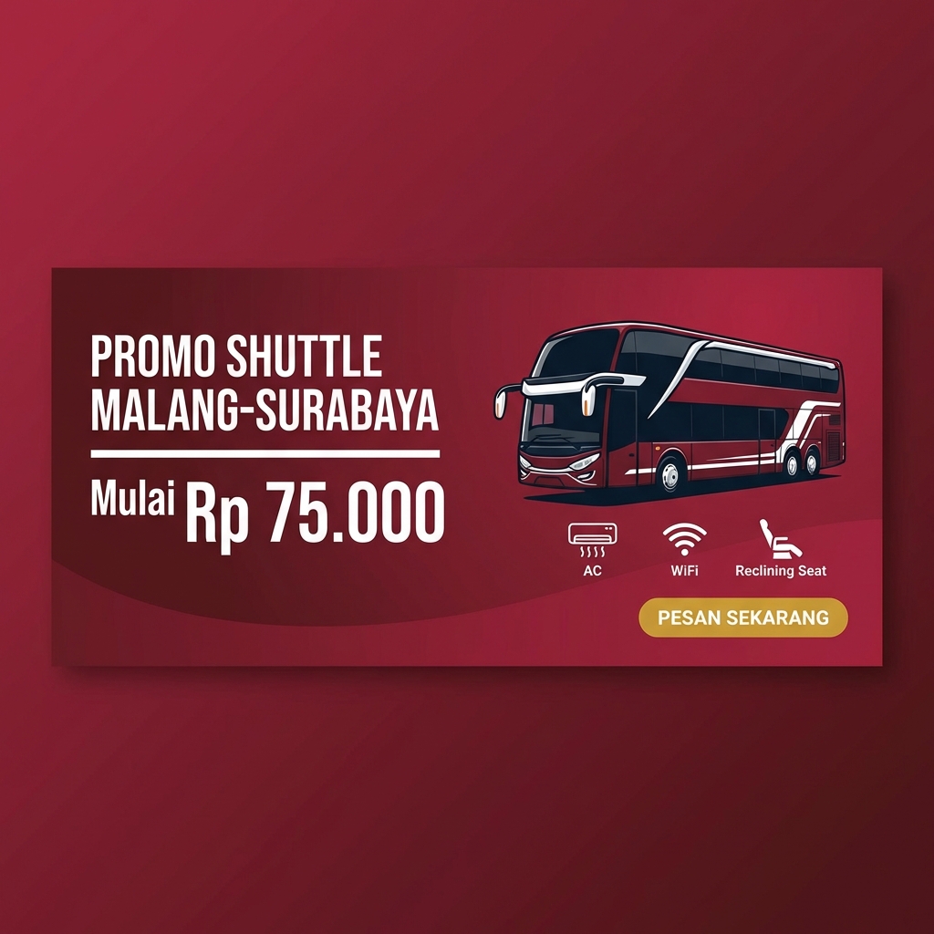 Promo Shuttle Malang Surabaya - Mulai Rp 75.000